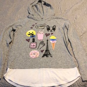 Justice hooded long sleeves T